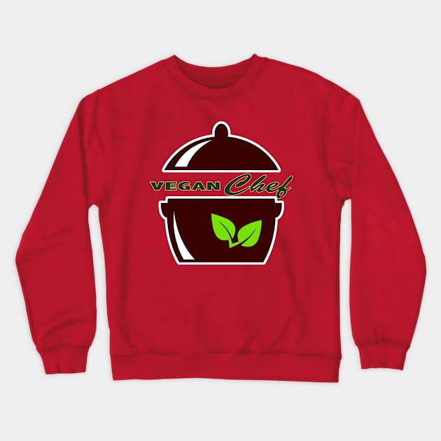 Vegan Pot for a Vegan Chef Crewneck Sweatshirt by RiverPhildon